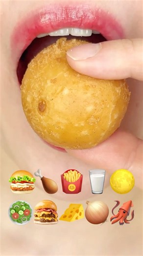ASMR EMOJI FOOD 🥑🥒🍩🍋🌽 | Satisfying Lips ASMR Eating Sounds (No Talking) #asmrsounds #asmr