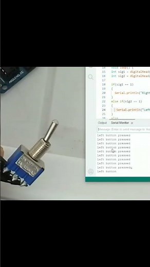 Toggle switch with an Arduino UNO. #electronics #circuit #coding ##control #diy #schematics #project