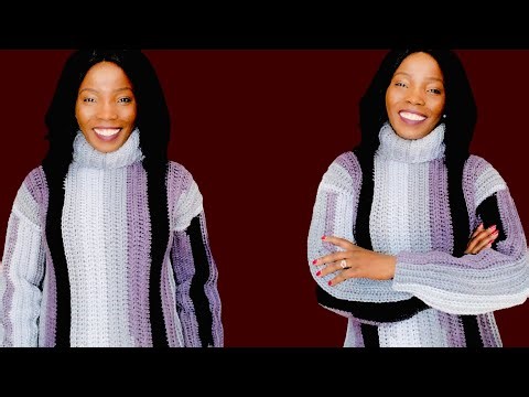 Crochet A Turtleneck Sweater For Beginners | Easy Step By Step Tutorial | By Angel Tiah