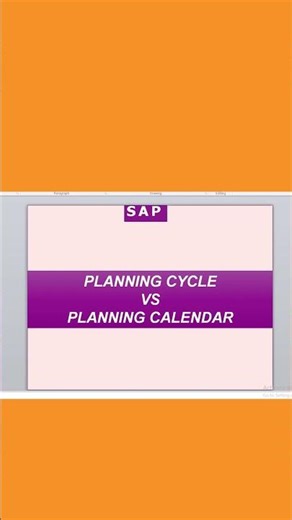 SAP|Planning cycle|planning calendar|#sappp #saplobby #plannng calendar#planning cycle#sap