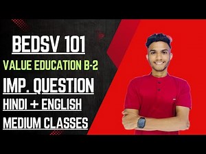 BEDSV 101 | VALUE EDUCATION | HINDI MEDIUM BLOCK 2 | IMPORTANT MARATHON LIVE | IGNOU WALAY