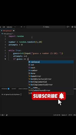Mini Game in Python – Step by Step #coding #python #programming