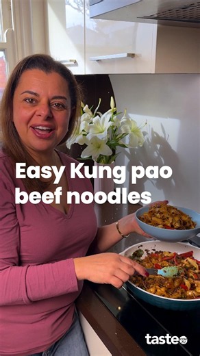 Easy Kung pao beef noodles #TasteSavvyKitchen