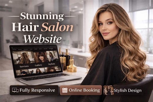 Hair Salon Website Design | Beauty Salon Website | Fully Responsive Salon Website | Online Booking Website - Etsy