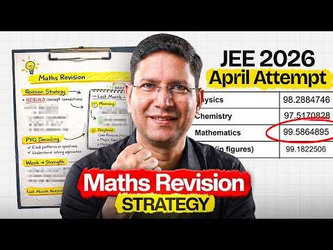 Complete Maths Revision Plan for JEE 2026 April Attempt