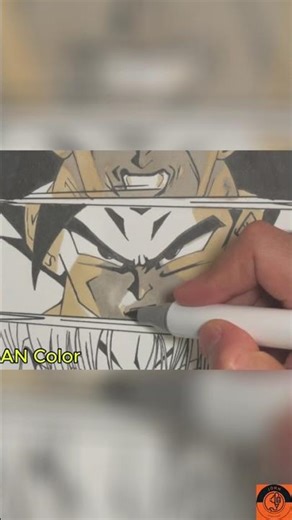 Coloring Gohan's Face! Watch The Transformation! #shorts
