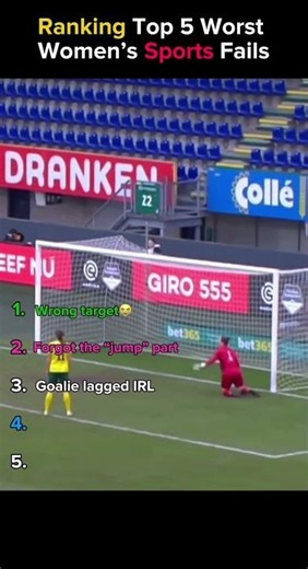 Ranking Top 5 Worst Women’s Sports Fails #funny #shorts #ranking #top5 #sports #fails