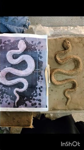 Snake Relief Sculpture🐍 #art #easy #learning #foryou #fyp #creative