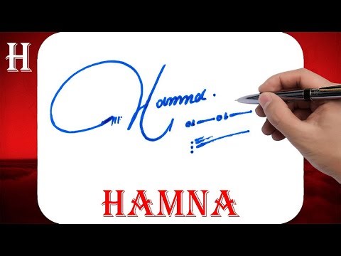 Hamna Name Signature Style | H Signature Style | Signature Style of My Name Hamna