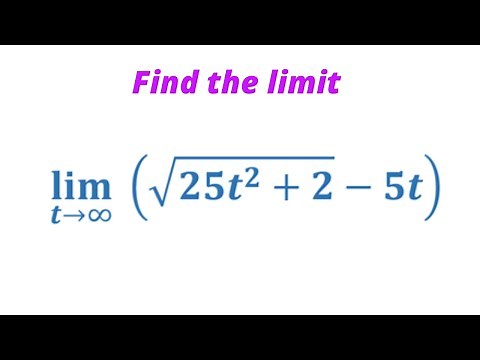 How to find the limit of a function as t approaches infinity