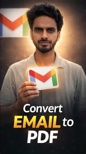 How to convert an email to PDF #hacks #smartphone #trending #settings #email #shortvideo