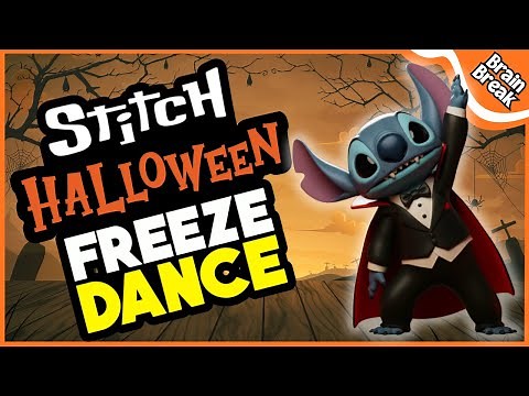 🎃 Stitch Halloween Freeze Dance | Brain Break for Kids | Just Dance | Danny Go Noodle 💙