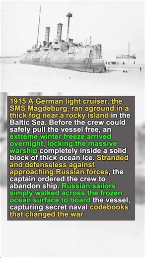 The Ghost Cruiser Caught in Ice (1915) ❄️🚢 #WWI #History #1915 #Mystery #IconicTalesBR #shorts