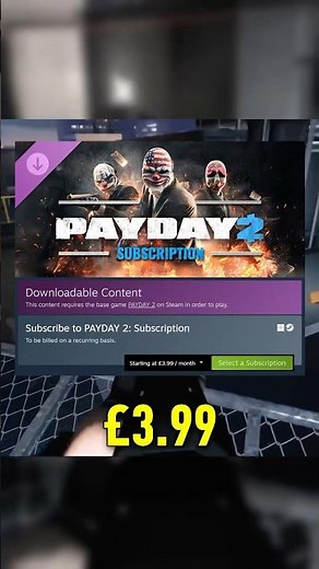 £200+ of PAYDAY 2 DLC… Now £3.99 a Month?!