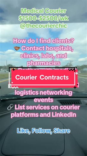 Get The Medical Courier Business Bundle Everything you need to get started the right way in one simple bundle. What’s Included: • Medical Courier Handbook - 150 leads, scripts, templates included • Get Started Class -2 Hour Training Video • 15-minute consultation call This bundle breaks down the basics, expectations, and next steps so you can move forward with clarity and confidence. Investment: $79.99 Perfect for new and aspiring medical couriers who want guidance without overwhelm. #MedicalCou