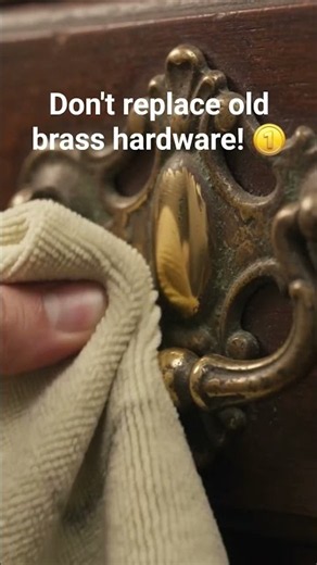 How To Clean Tarnished Brass Hardware Fast 🪙 #transformyourhome #asmr
