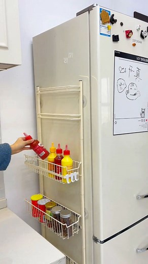 Comment “YES” if you need more space in your fridge 😍👇 Who knew that tiny space could store SO MUCH?! This genius sliding rack slips into the narrowest corner, keeps everything tidy, and glides quietly with its double-rail design 😍 From clutter to ahhh… satisfaction! in seconds 🙌 #RefrigeratorSideShelf #RefrigeratorStorageRack #KitchenStorageRack #GapStorageRack #Shelves #KitchenStorage | Smart Home Gadgets