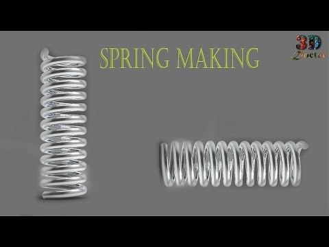 how to modeling spring in maya! make spring in maya! quick spring modeling very simple way!