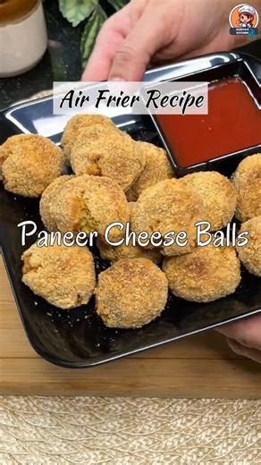 You won’t believe this is air fried, not deep fried | Paneer Cheese Balls #shorts #youtubeshorts