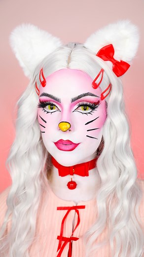 If HELLO KITTY was a MONSTER HIGH character 🐱 Loveee how this turned out! Product (ft pr gifting) @kryolanofficial Supracolour Cream Foundation & Translucent Powder @hauslabs Bio-Radiant Gel Powder Highlighter @lorealparis Super Liner Liquid Eyeliner & Matte Resistance Liquid Lipstick @nyxcosmetics_uk Epic Wear Liner Stick @kvdbeauty Full Sleeve Mascara @mehronmakeup AQ Face & Body Paint Palette Ib: @makeup.lois @eugenartist #hellokitty #monsterhigh #monsterhighmakeup #sophiehannahween #hallowe