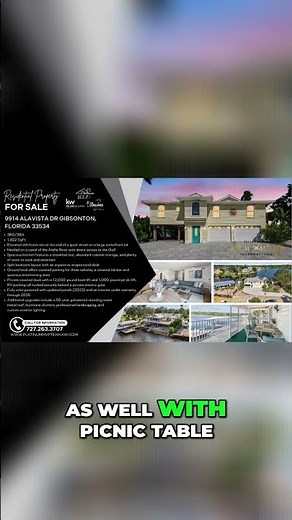 Florida Waterfront Home Tour: Gibsonton's $1M Listing! #shorts
