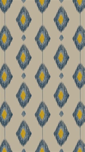 Curated by JG on Instagram: "Ikat is woven before it’s seen, patterns planned in threads, not lines. That softness and unpredictability is what I tried to translate into this pattern. Starting a new row with Ikat patterns✨ This print sat in my mind for a few days. I knew the colors, the mood, the rhythm… I was just slow to begin. Have you ever watched how Ikat fabrics come to life? #ikatprint #ikatpattern #traditionalpattern #indianpatterns #indianheritage #heritageweaves #heritagewear #printmak