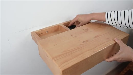 Floating Nightstand With Hidden Storage, Solid Wood Bedside Table and Gun Safe - Etsy Canada