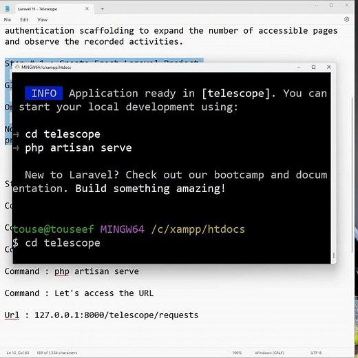 Laravel 11 - Telescope (Debugging and monitoring tool for Laravel applications)