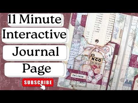 11 minute interactive journal page Wanderlust pt 6