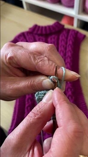 How to k2tog tbl - (Knit 2 Together Through the Back Loop) - 60 Sec Knitting Help