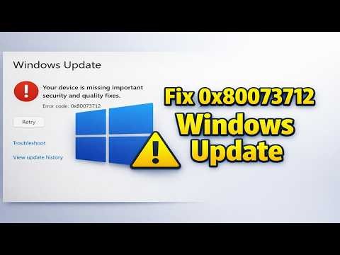 How to Fix 0x80073712 Windows Update Error