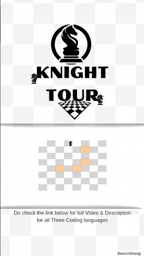 “Master the Knight’s Tour Problem with Backtracking | Easy Algorithm Tutorial” #knightstour #Coding