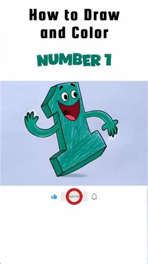 Number 1 Drawing for Kids | Easy Step by Step #easyartandcraft
