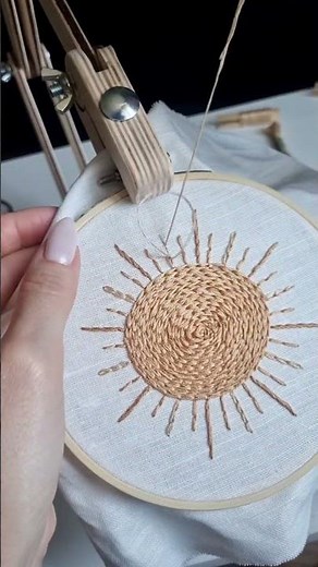 Chain Stitch ☀️ | From Sun Pattern #embroidery #handembroidery #handmade #stitch #diy #craft #art