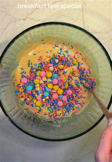 Delicious Birthday Pancakes with Fancy Sprinkles