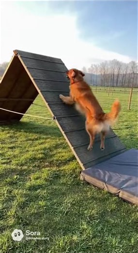 Steep A-Frame Disaster! Golden Retriever Agility Course Fail #dogsport #fail
