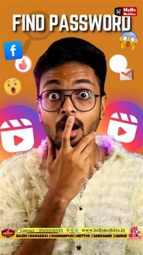 HelloMobiles on Instagram: "🔐📱 Find Saved Passwords on Your Mobile! Forgot your password? No worries! Learn how to securely find saved passwords on your phone and manage them safely in just a few steps ✔️✨ Need help with settings or a new smartphone upgrade? Visit Hello Mobiles – Salem | Namakkal | Dharmapuri 📍 👉 Smart tips for a smarter mobile life! #MobileTips #FindPassword #PhoneSettings #HelloMobiles #Salem #Namakkal #Dharmapuri #TechReels #SmartphoneTips #MobileSecurity #ExploreReels"