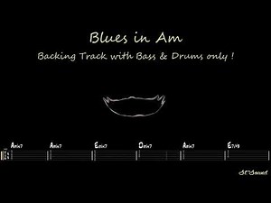 Blues in Am - 85 bpm - Bass & Drums : Backing Track