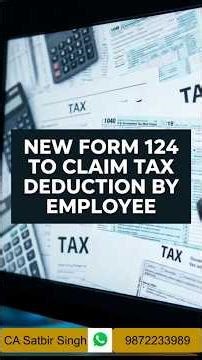 FORM 124 CLAIM TAX DEDUCTION BY EMPLOYEE , income tax latest update