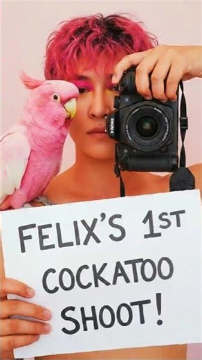 "Felix with a Pink Cockatoo partner/ African Tribal Body makeup