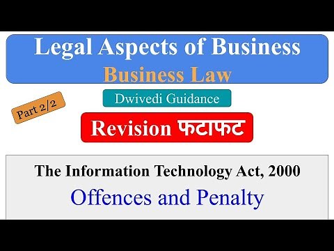 The Information Act, 2000 | The IT Act | Offences & Penalty | Cyber Crime |Legal Aspects of Business
