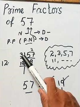 finding the prime factors of 57 by prime factorization method | factor of 57