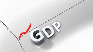 Growing chart graphic animation, rising GDP, Gross Domestic Product