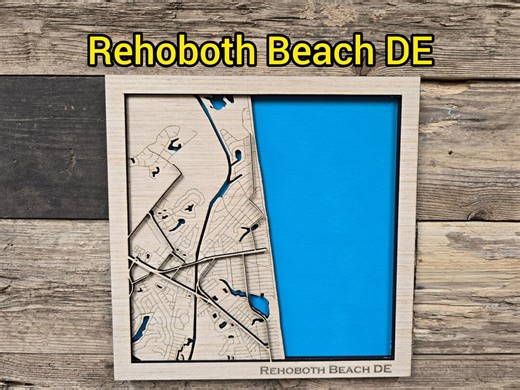 Rehoboth Beach Delaware Layered Map SVG File (digital Download) - Etsy