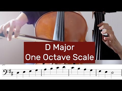 How to play D Major Scale on Cello (One Octave)