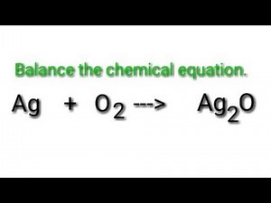 Balance the chemical equation. ag+o2=ag2o. Argentum+oxygen=silver oxide. Age+O2=Ag2O.