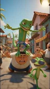 Rango’s Beach Adventure 🏖️ vs The Tiny Lizard! 😂 #Shorts #aifunny #viralshorts