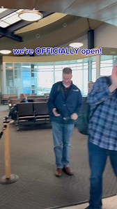 Our first travelers entered our new concourse expansion today…and their reactions say it all! 🤩🤩 #flyatw | Appleton International Airport