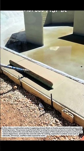 Concrete Broom Finish Process | Anti-Slip Surface Finishing Technique.