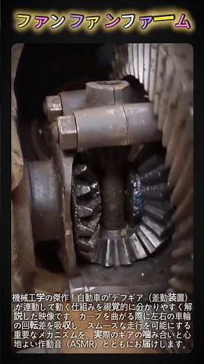 【機械工学】自動車のデフギア（差動装置）が動く仕組み#現場 #加工 #作業風景 #技術 #解説